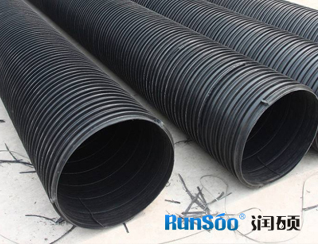 dn300优质聚乙烯塑钢缠绕排污管